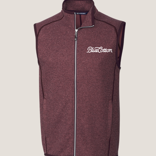 Sample image of MCO00047 Cutter & Buck Mainsail Sweater-Knit Mens Full Zip Vest